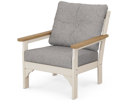 POLYWOOD® Vineyard Deep Seating Chair in Sand / Natural / Grey Mist