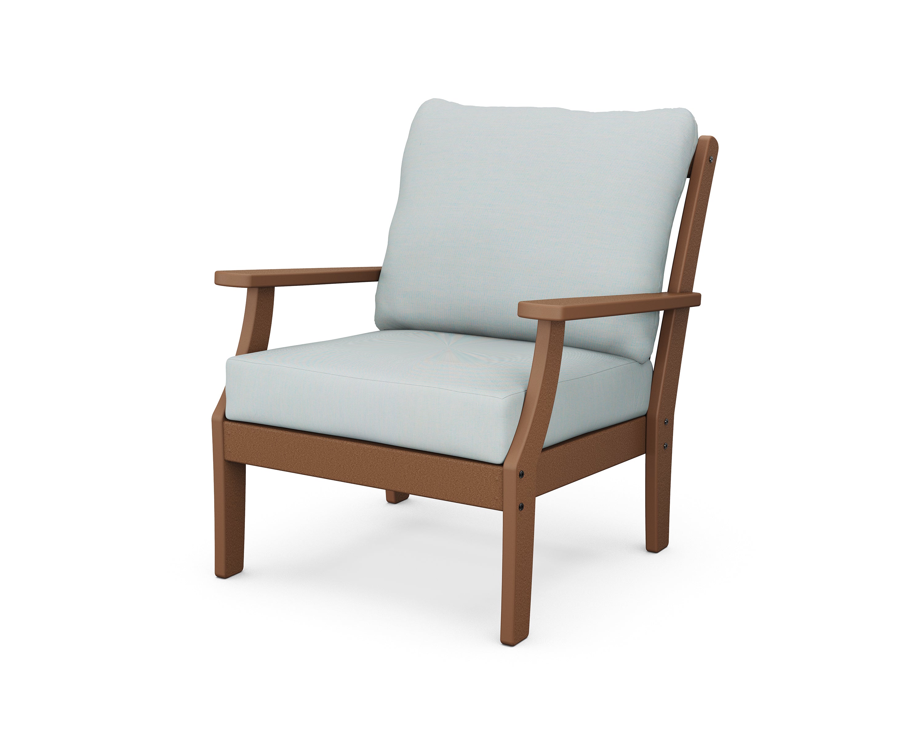 POLYWOOD® Braxton Deep Seating Chair in Teak / Spa