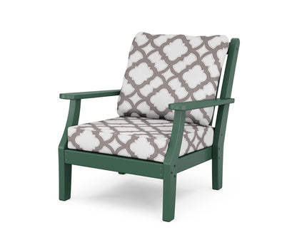 Country Living Wovendale Deep Seating Chair in Green / Trellis Grey Mist