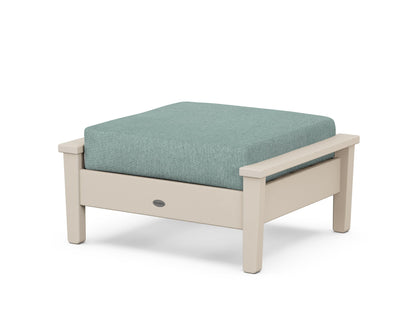 POLYWOOD® Prescott Deep Seating Ottoman in Sand / Glacier Spa