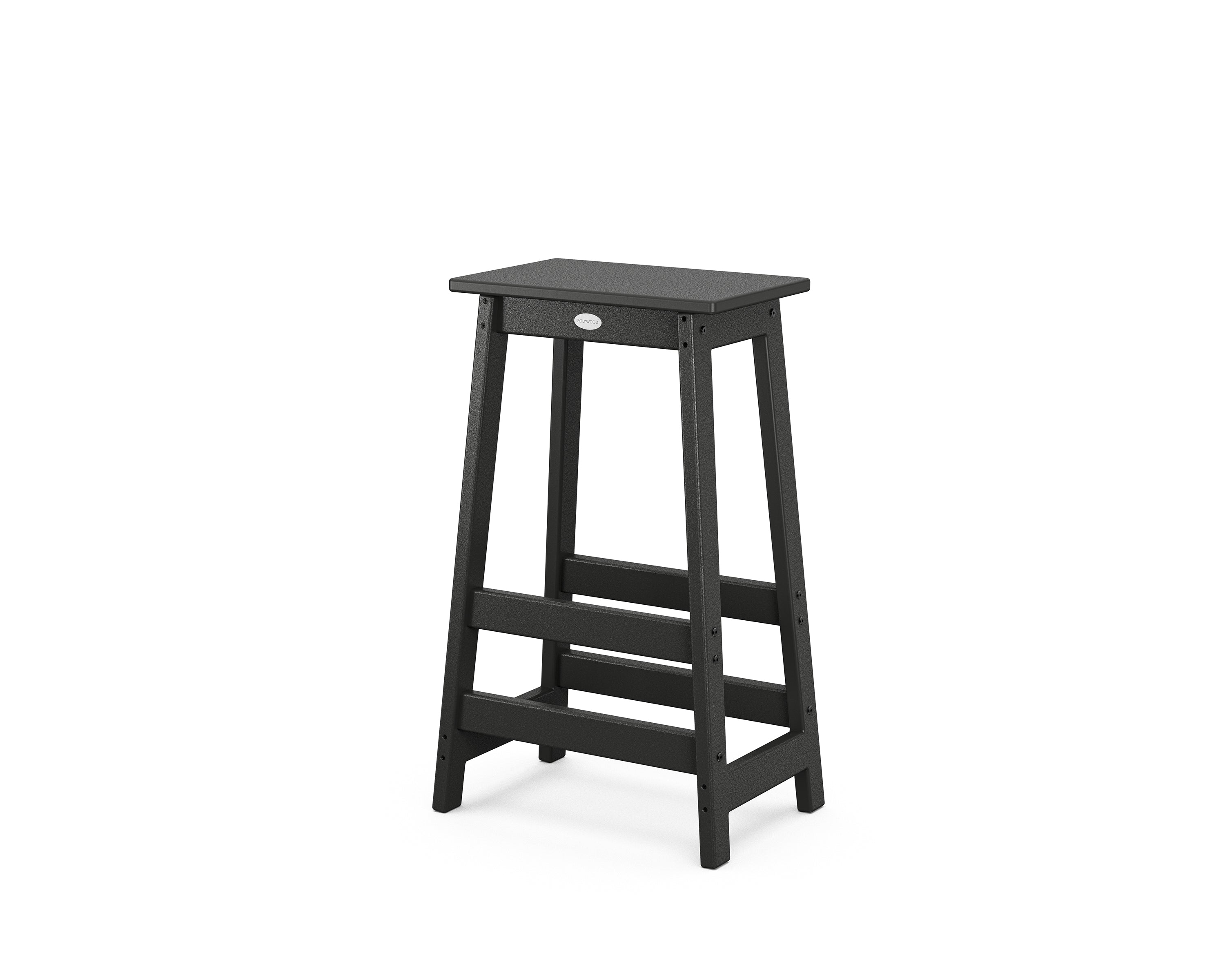POLYWOOD® Modern Studio Bar Stool in Black