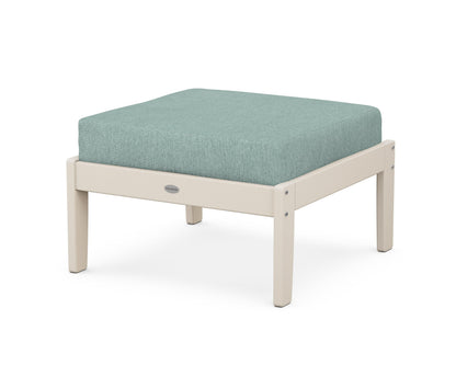 POLYWOOD® Braxton Deep Seating Ottoman in Sand / Glacier Spa
