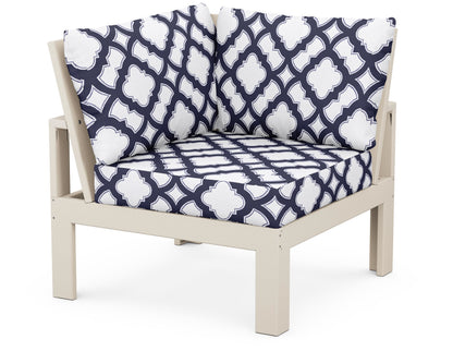 Unbranded Modular Corner Chair in Sand / Trellis Navy