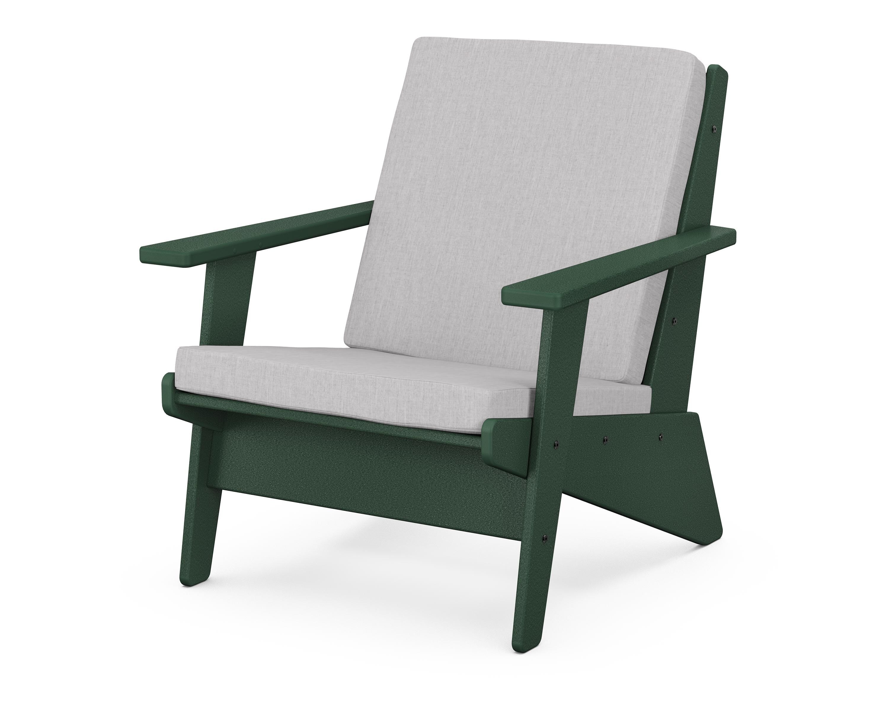POLYWOOD® Riviera Modern Lounge Chair in Green / Granite