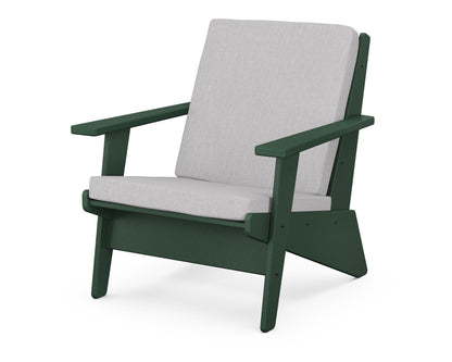 POLYWOOD® Riviera Modern Lounge Chair in Green / Granite