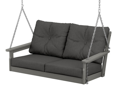 POLYWOOD® Vineyard Deep Seating Swing in Slate Grey / Spectrum Carbon