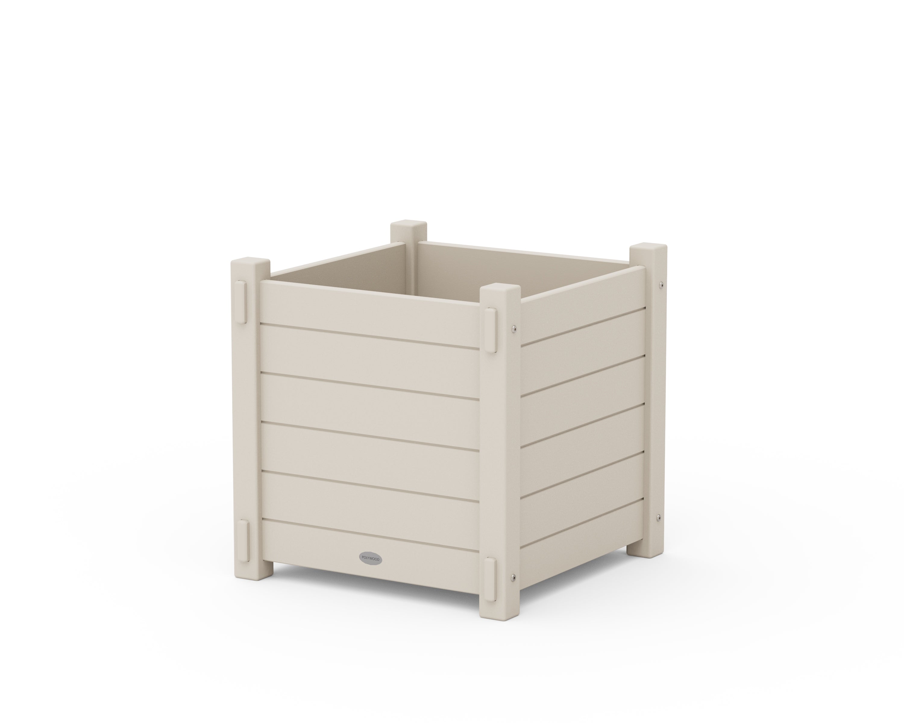 POLYWOOD® Nautical Large Square Planter Box in Sand