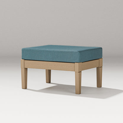 PW Designer Series Estate Lounge Ottoman in Vintage Sahara / Ocean Teal
