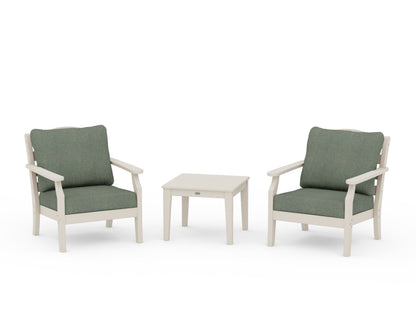 Draper James™ by  POLYWOOD® Savannah 3-Piece Deep Seating Set in Sand / Cast Sage