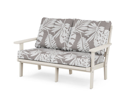 POLYWOOD® Prairie Deep Seating Loveseat in Sand / Leaf Grey Mist