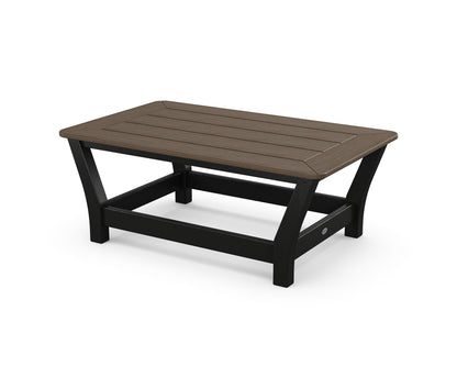 POLYWOOD® Harbour Slat Coffee Table in Black / Kona