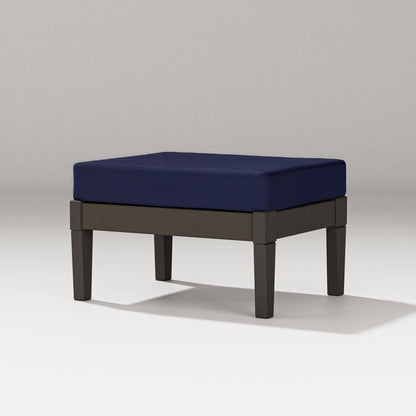 PW Designer Series Estate Lounge Ottoman in Vintage Coffee / Navy