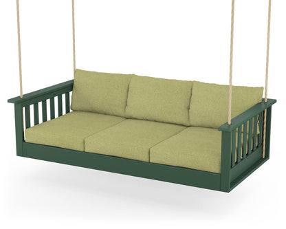 POLYWOOD® Vineyard Daybed Swing in Green / Chartreuse Boucle