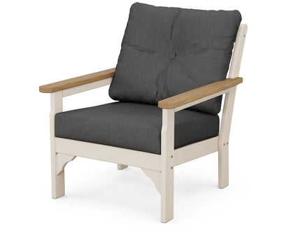 POLYWOOD® Vineyard Deep Seating Chair in Sand / Natural / Spectrum Carbon