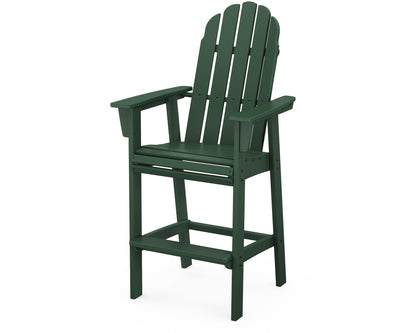 POLYWOOD® Vineyard Curveback Adirondack Bar Chair in Green
