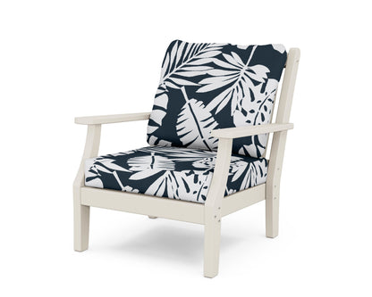 Country Living Wovendale Deep Seating Chair in Sand / Leaf Marine Indigo