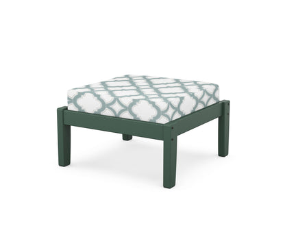 Unbranded Deep Seating Ottoman in Green / Trellis Glacier Spa