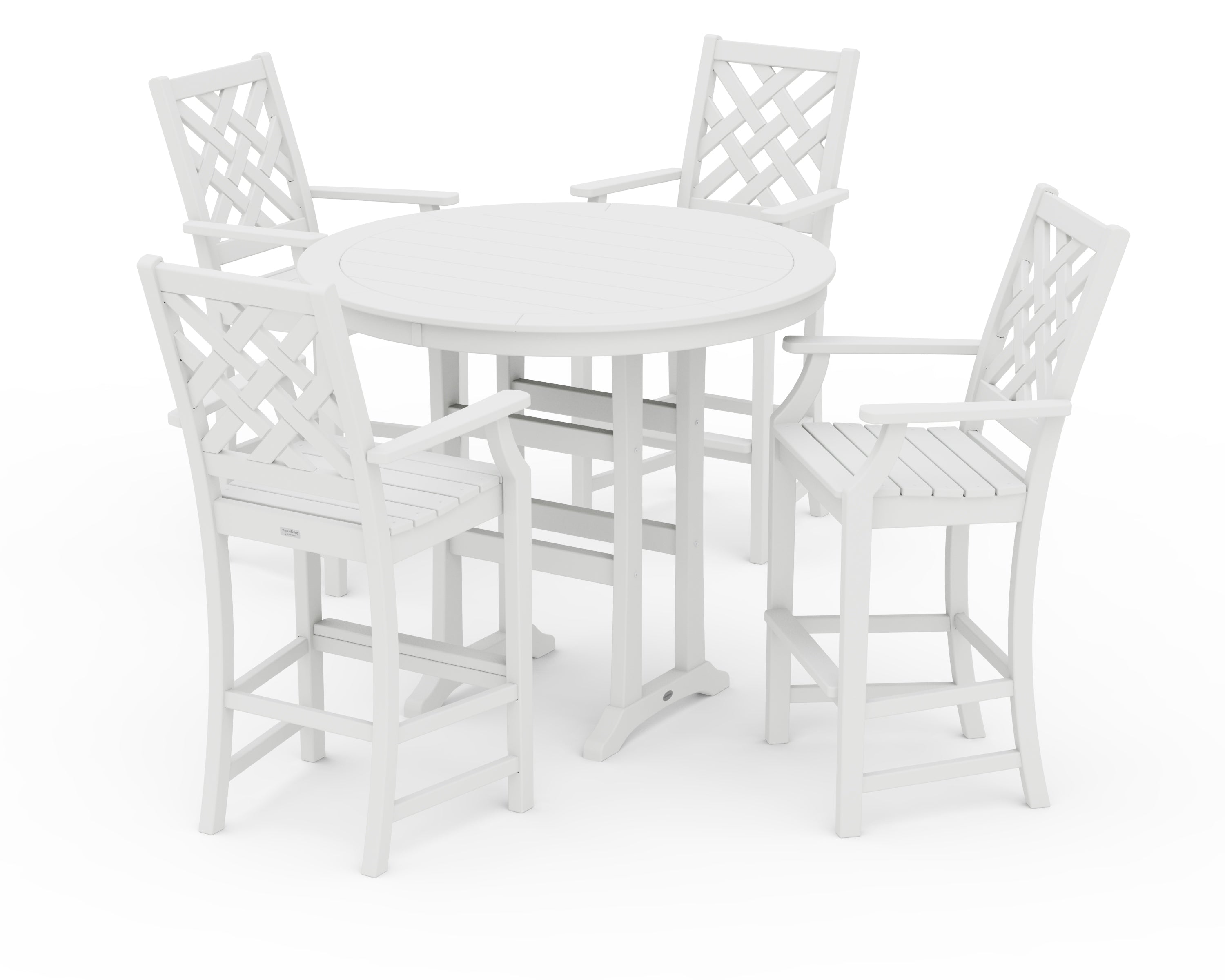 Country Living Wovendale 5-Piece Round Bar Set in White