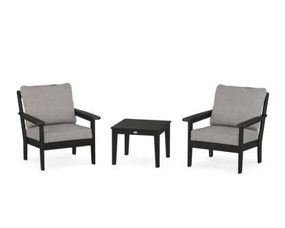 Country Living Cottage 3-Piece Deep Seating Set in Black / Grey Mist