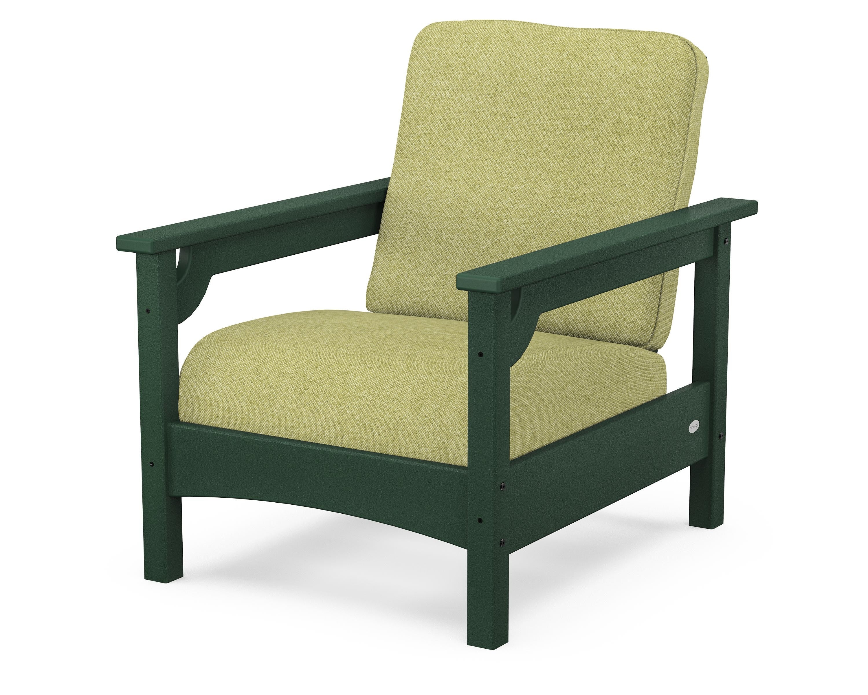 POLYWOOD® Club Chair in Green / Chartreuse Boucle