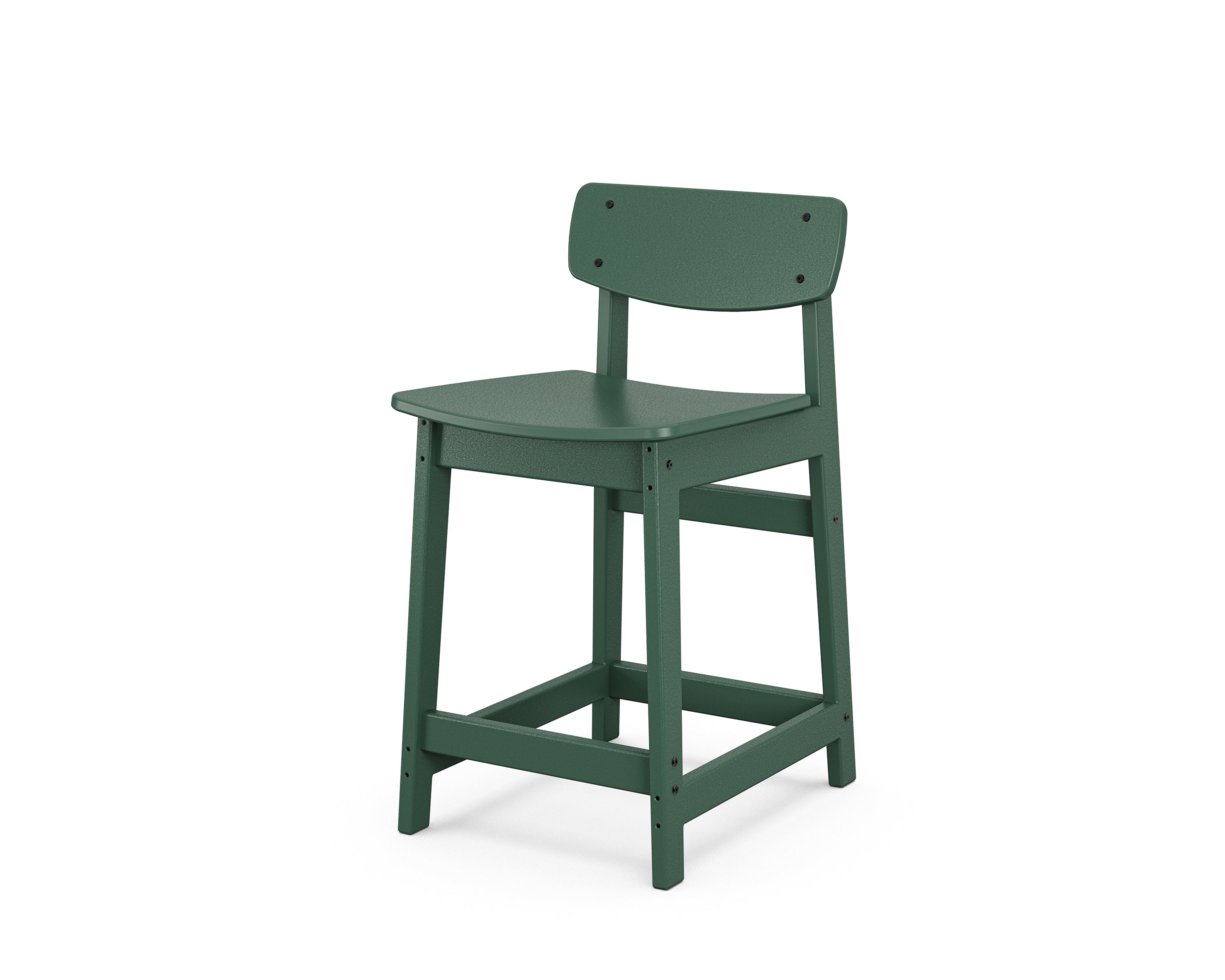 POLYWOOD® Modern Studio Urban Lowback Counter Chair in Green