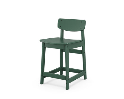 POLYWOOD® Modern Studio Urban Lowback Counter Chair in Green
