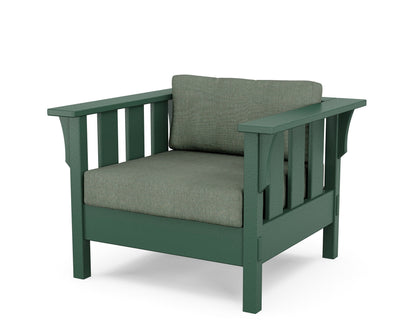 Martha Stewart by POLYWOOD® Acadia Deep Seating Chair in Green / Cast Sage