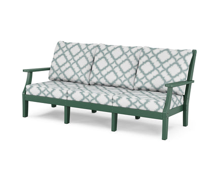 Country Living Wovendale Deep Seating Sofa in Green / Trellis Glacier Spa