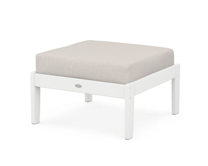 POLYWOOD® Braxton Deep Seating Ottoman in White / Cast Ash