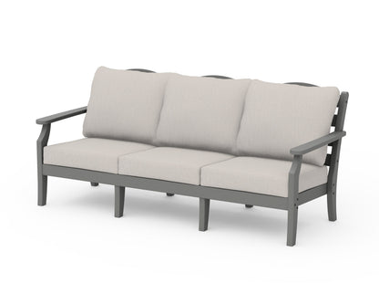 Draper James™ by  POLYWOOD® Savannah Deep Seating Sofa in Slate Grey / Cast Ash