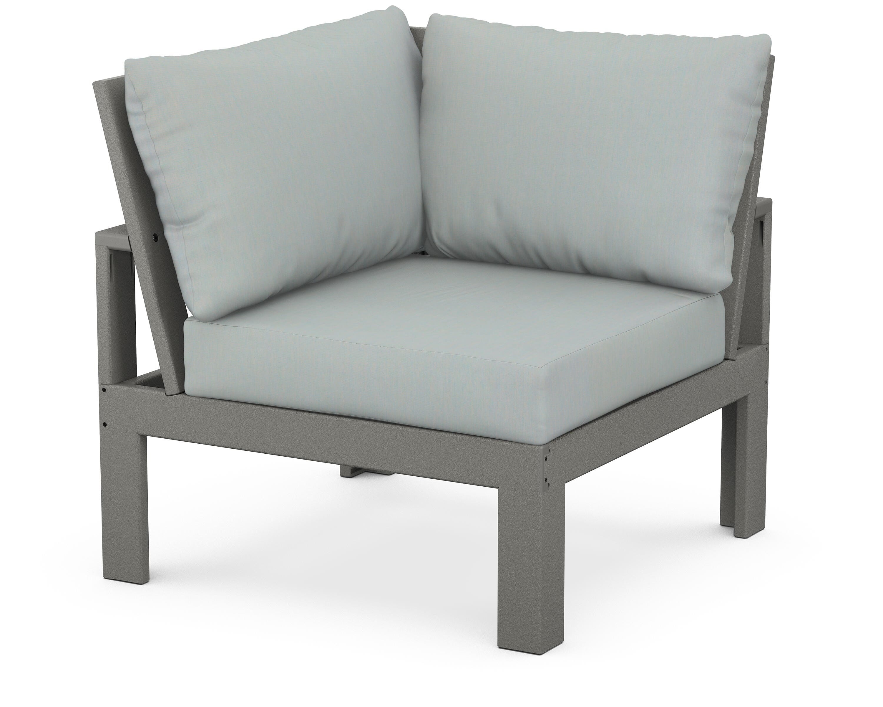 Unbranded Modular Corner Chair in Slate Grey / Spa