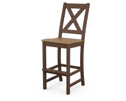 POLYWOOD® Braxton Bar Side Chair in Mahogany / Natural
