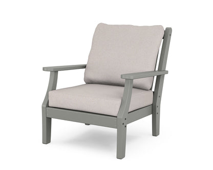 Country Living Wovendale Deep Seating Chair in Slate Grey / Dune Burlap