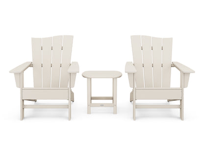 POLYWOOD® Wave 3-Piece Adirondack Chair Set in Sand