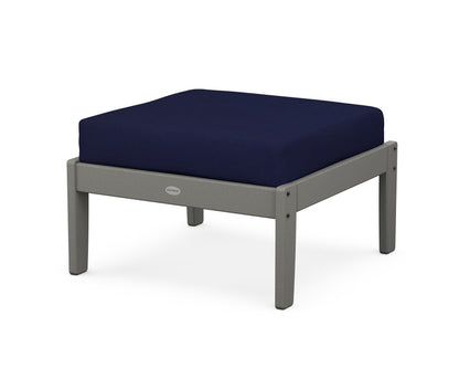 POLYWOOD® Braxton Deep Seating Ottoman in Slate Grey / Navy