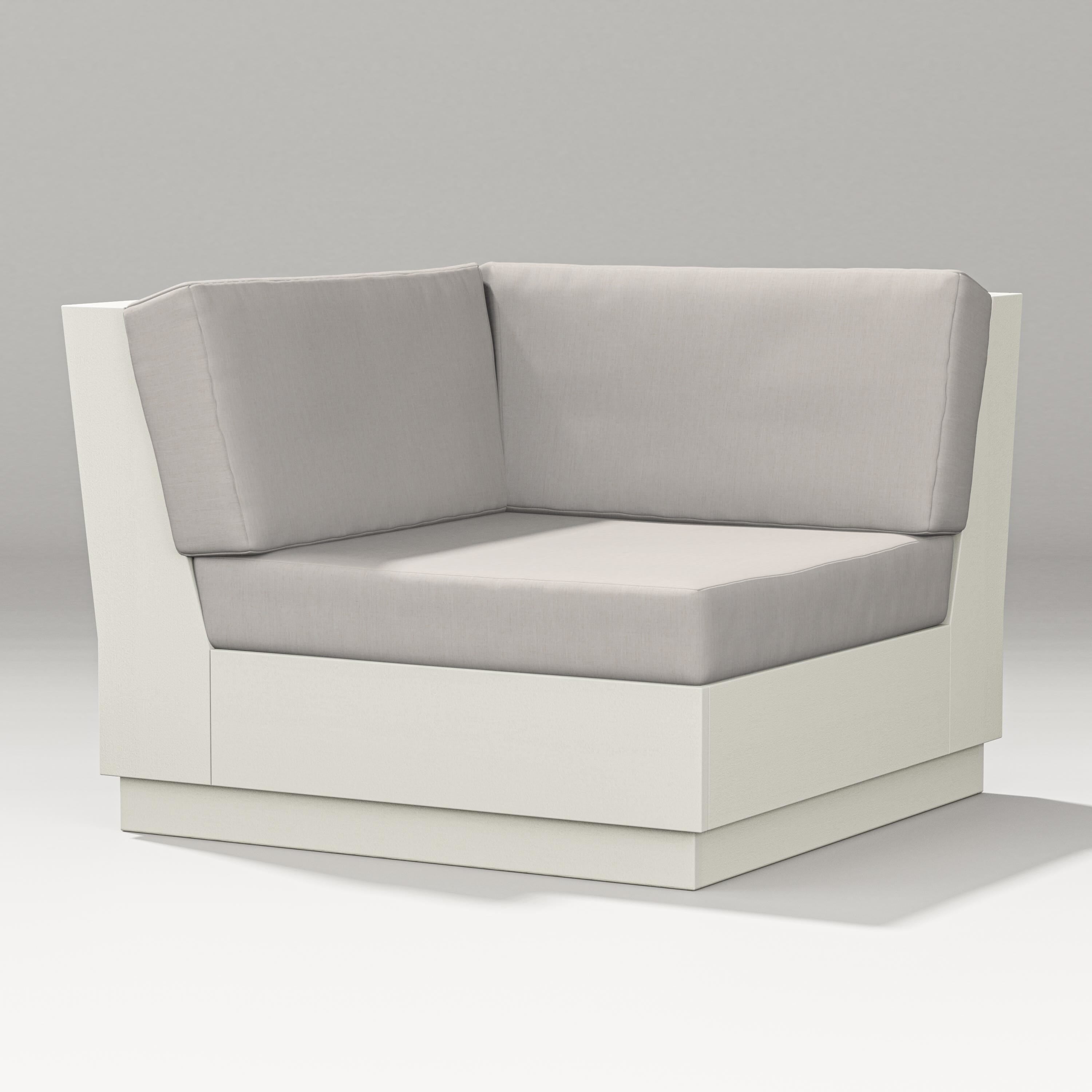 PW Designer Series Elevate Modular Corner Chair in Vintage White / Cast Ash