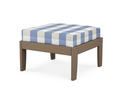 Unbranded Modular Ottoman - Classic in Vintage Sahara / Buffalo Plaid Sky Blue