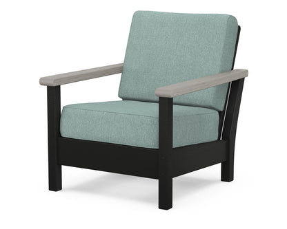 POLYWOOD® Harbour Deep Seating Chair in Black / Driftwood / Glacier Spa