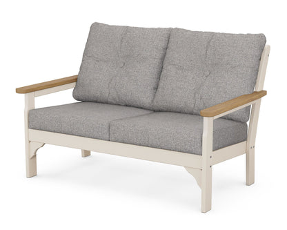 POLYWOOD® Vineyard Deep Seating Loveseat in Sand / Natural / Grey Mist