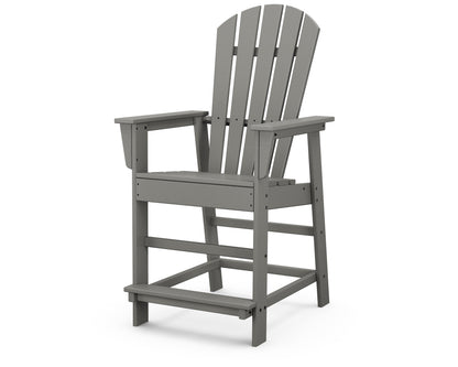 POLYWOOD® South Beach Counter Chair in Slate Grey