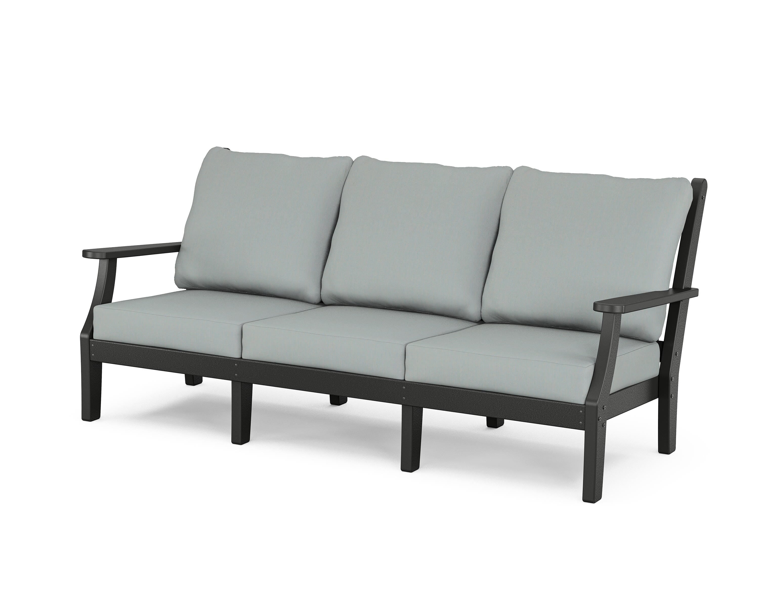Country Living Wovendale Deep Seating Sofa in Black / Spa