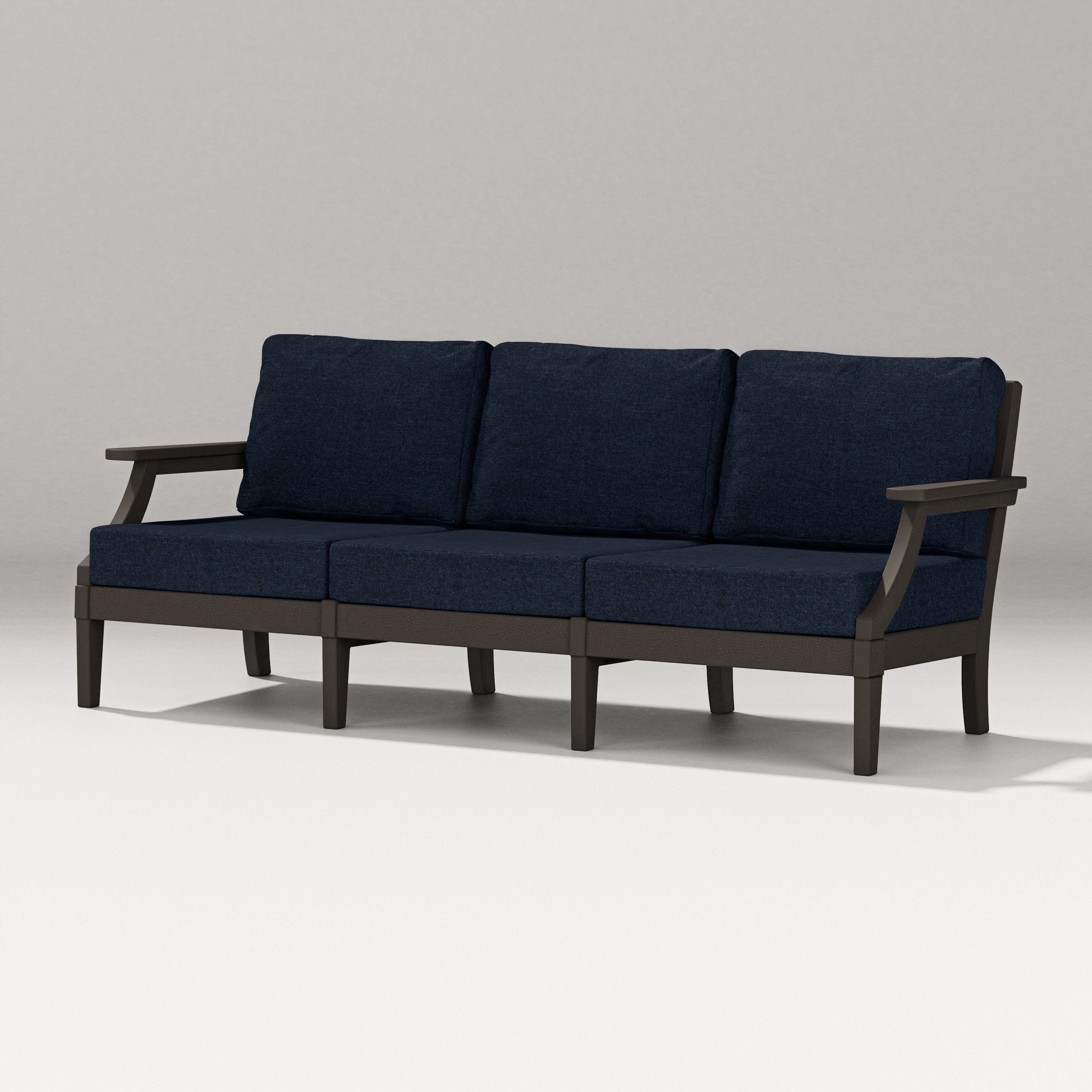 PW Designer Series Estate Sofa in Vintage Coffee / Marine Indigo