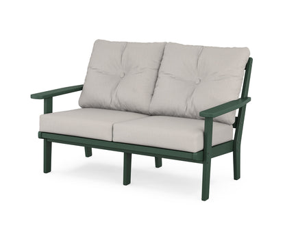 POLYWOOD® Prairie Deep Seating Loveseat in Green / Cast Ash