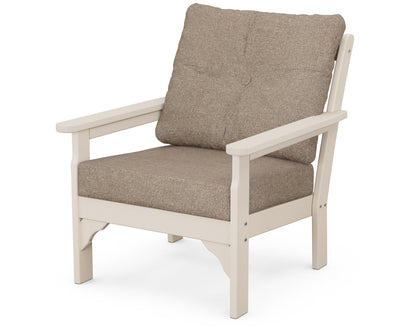 POLYWOOD® Vineyard Deep Seating Chair in Sand / Spiced Burlap