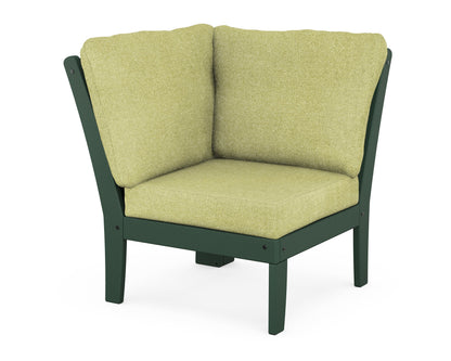 POLYWOOD® Braxton Modular Corner Chair in Green / Chartreuse Boucle