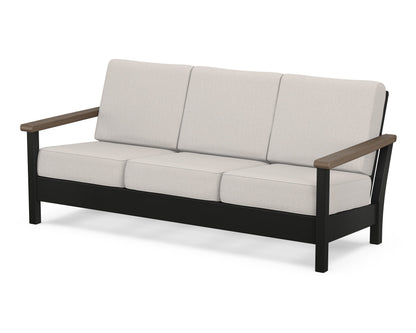 POLYWOOD® Harbour Deep Seating Sofa in Black / Kona / Cast Ash