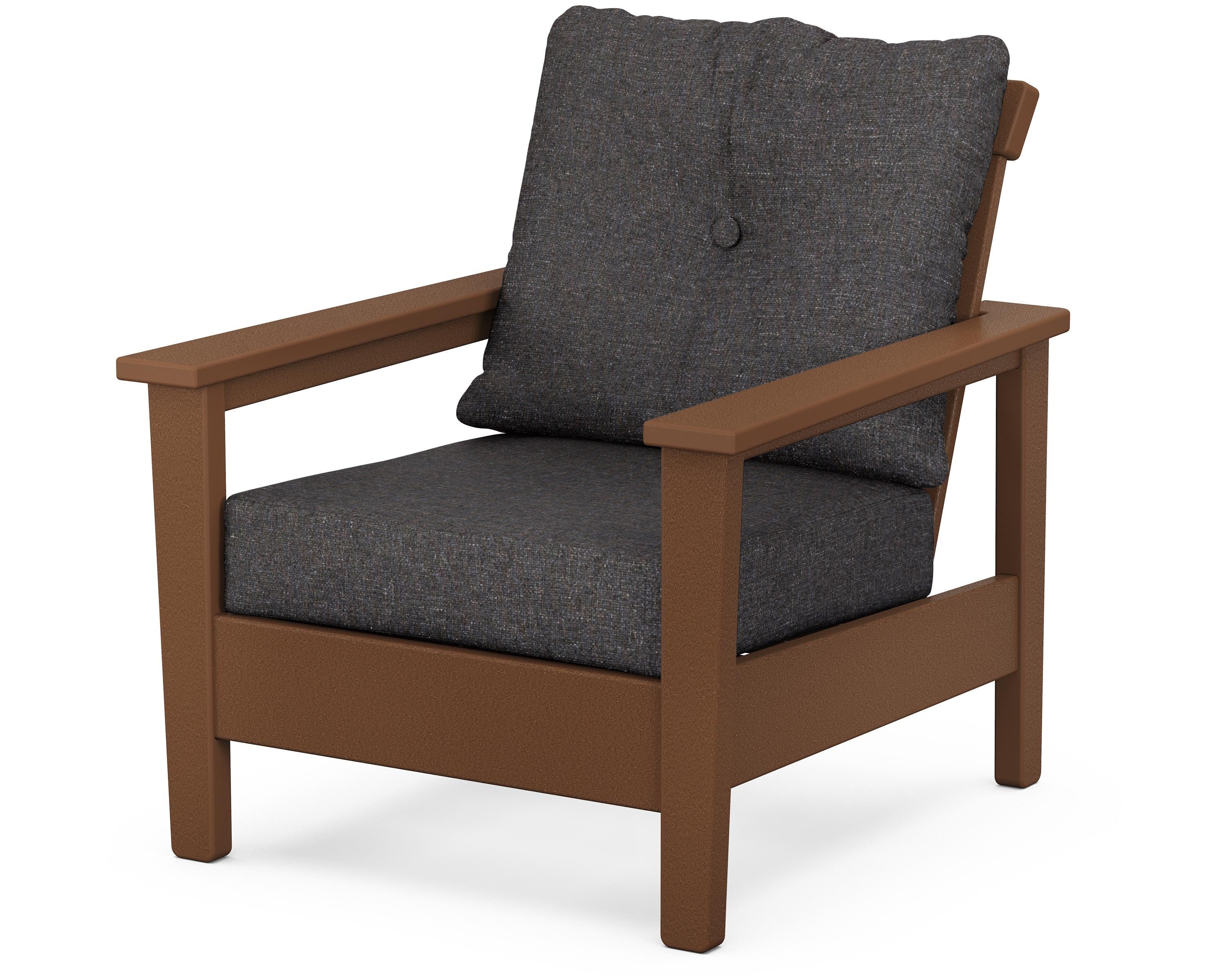 POLYWOOD® Prescott Deep Seating Chair in Teak / Ash Charcoal