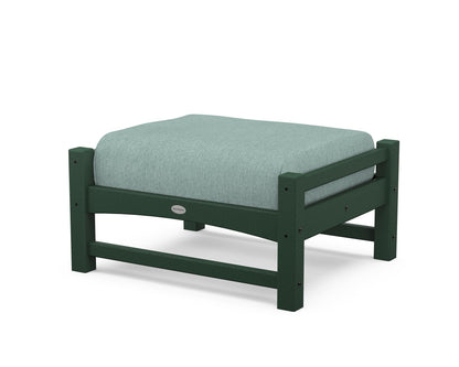 POLYWOOD® Club Ottoman in Green / Glacier Spa