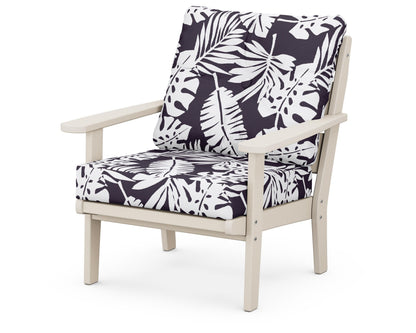 POLYWOOD® Lakeside Deep Seating Chair in Sand / Leaf Navy