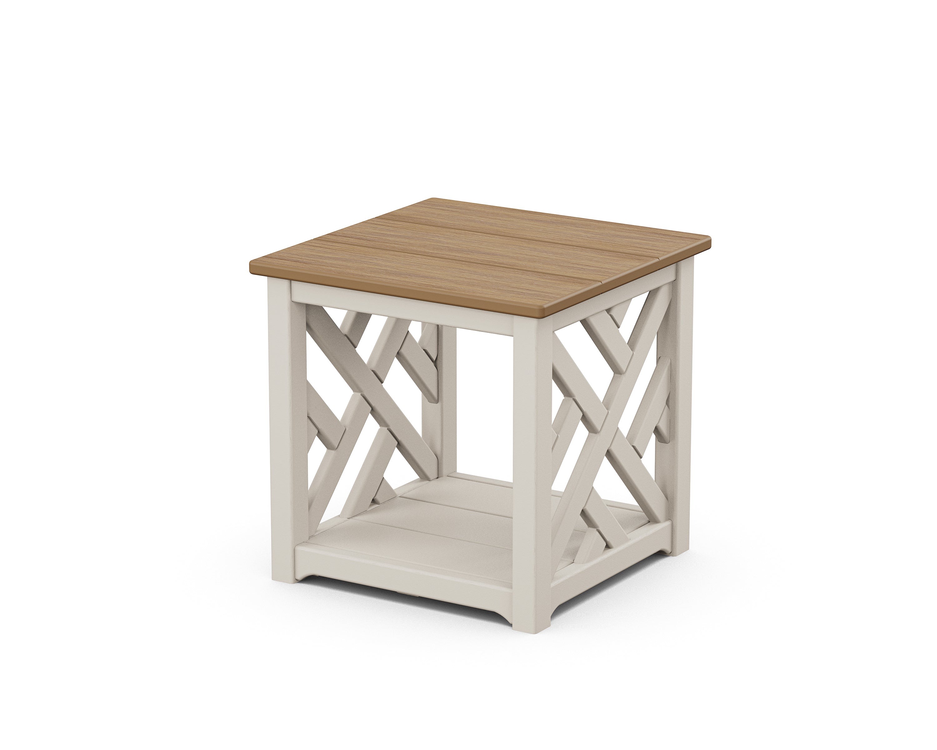 POLYWOOD® Chippendale Accent Table in Sand / Natural